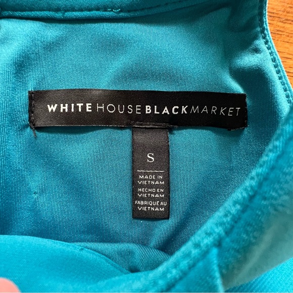 ⭐️ WHBM Keyhole Sleeveless Tank Teal Blue Top SMALL - Picture 9 of 13